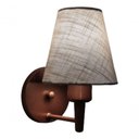 Ver imagem 6 de Arandela Cone Md-2004 Base Cobre Cúpula em Tecido 14-14x07cm Rustico Cinza - Bivolt