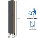 Ver imagem 6 de Armário De Cozinha Compacta Paneleiro Simples 2 Portas Nápoli Prime Castanho/Branco Castanho/ - Cast