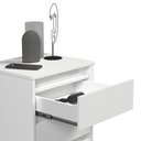 Ver imagem 5 de Kit 2 Mesa de Cabeceira Retrô Wood 3 Gavetas Branco – EJ Móveis