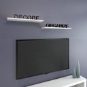 Ver imagem 2 de Prateleira de Parede Decorativa Sala 10 X 40 Cm - Branca