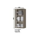 Ver imagem 4 de Armário Aéreo P/ Cozinha Connect 1 Porta 40cm Duna/cristal - Henn