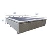 Base Cama Box Baú King Size Suede Bordado Bege Skybox - 8