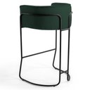 Ver imagem 2 de 2 Banquetas Base Aço Preto Betina B-303 Veludo Verde Domi