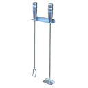 Ver imagem 3 de KIT CHURRASCO COM RASTELO E GARFO 59 CM CABO ALUMINIO