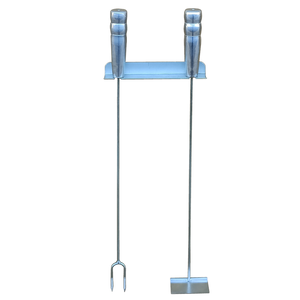 KIT CHURRASCO COM RASTELO E GARFO 59 CM CABO ALUMINIO