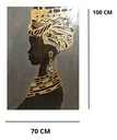 Ver imagem 4 de Quadro Decorativo Tela Africana Belíssima À Óleo 100x70