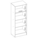 Ver imagem 3 de Armário Multiuso 2 Portas 4 Prateleiras 128 cm Ballena Branco