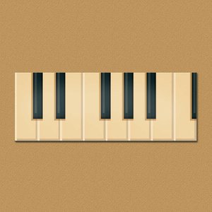 Teclas de Piano - Quadros ou Placas Modulares com 8 Peças