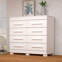 Ver imagem 2 de Cômoda Nalu 8 Gavetas 100% Mdf Branco - Acp Móveis