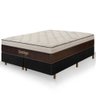Cama Box Preta + Colchão King Size Santiago Molas Ensacadas Pillow Paparazzi 193x203x75cm - Macio - 2