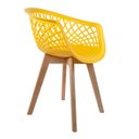 Ver imagem 2 de KIT 4 CADEIRAS WEB EMPÓRIO TIFFANY WOOD AMARELA