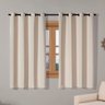 Cortina Sala Quarto Janela 2,00 x 1,40 Oxford Pequena Cáqui - 1