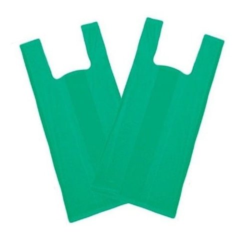 Sacola Plástica Reciclada Reforçada 50x60 Verde - 4 Kg