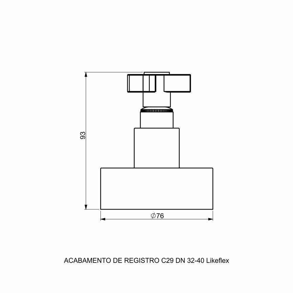 Acabamento Registro Base Docol 1.1-4\' e 1.1-2\' (grande) - Likeflex - 2
