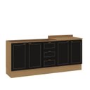 Ver imagem 2 de Cozinha Modulada 2 Balcões Conecta Frise Yescasa Cinamomo/Preto