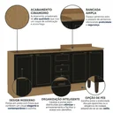 Ver imagem 5 de Cozinha Modulada 2 Balcões Conecta Frise Yescasa Cinamomo/Preto