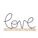 Ver imagem 1 de Enfeite Decorativo de Metal Love com Base em Madeira 20x36x5,5cm