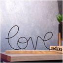 Ver imagem 4 de Enfeite Decorativo de Metal Love com Base em Madeira 20x36x5,5cm