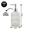 Saboneteira Porta Sabonete Líquido Vidro Clear Geométrico 500ml - Tuut - 3