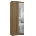 Ver imagem 1 de Modulo Guarda Roupa Eucamoveis Paris Canto Reto 1 Porta Com Espelho