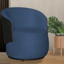 Ver imagem 1 de Poltrona Organica Beatriz Suede Azul Royal C/ Composê Corano Preto - Lm Decor