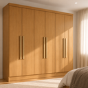 Ver imagem 1 de Guarda Roupa Casal 6 Portas 2 Gavetas Lyon Yescasa Marrom/Cinamomo