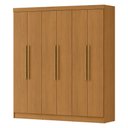 Ver imagem 3 de Guarda Roupa Casal 6 Portas 2 Gavetas Lyon Yescasa Marrom/Cinamomo
