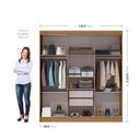 Ver imagem 4 de Guarda Roupa Casal 6 Portas 2 Gavetas Lyon Yescasa Marrom/Cinamomo
