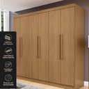 Ver imagem 5 de Guarda Roupa Casal 6 Portas 2 Gavetas Lyon Yescasa Marrom/Cinamomo