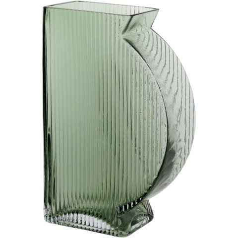 Vaso Marinella Decorativo Cachepô Enfeite 20x12x6cm Vidro Verde