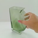 Ver imagem 3 de Vaso Marinella Decorativo Cachepô Enfeite 20x12x6cm Vidro Verde