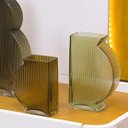 Ver imagem 2 de Vaso Marinella Decorativo Cachepô Enfeite 20x12x6cm Vidro Verde