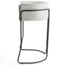 Ver mais imagens de Kit 04 Banquetas Decorativa Fixa Base de Aço Choco Betina D02 Linho Creme A-48 - Lyam Decor