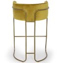 Ver imagem 6 de Kit 02 Banquetas Decorativa Fixa Base de Aço Bronze Betina D02 Veludo Mostarda B-260 - Lyam Decor