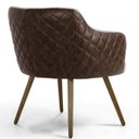 Ver imagem 4 de Kit 2 Poltronas Decorativas Pés Palito Jade D02 Linho Bege C-107 Tressê Corano Marrom - Lyam