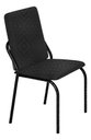 Ver imagem 2 de Kit 4 Cadeiras Malibu Corino Tempest Preto Tubo Martelado