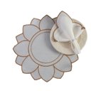 Ver imagem 3 de Jogo Americano com Guardanapo 12 Peças Bordado Girassol: Marfim