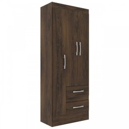 Guarda-Roupa Solteiro Nobre 3 Portas 2 Gavetas Cor Cacau - 1