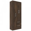 Ver imagem 1 de Guarda-Roupa Solteiro Nobre 3 Portas 2 Gavetas Cor Cacau