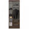 Guarda-Roupa Solteiro Nobre 3 Portas 2 Gavetas Cor Cacau - 3