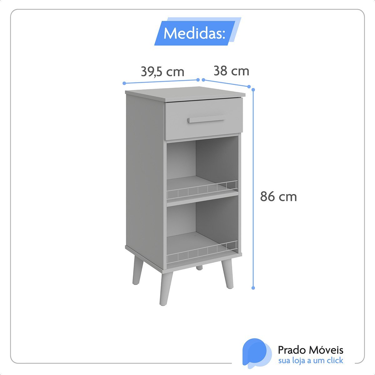 Balcão Fruteira Multiuso para Copa Cozinha Fenix:preto - 5