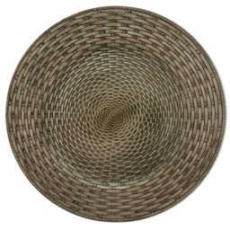 Jogo 4 Sousplat Rattan Prata - SP20009 - 1