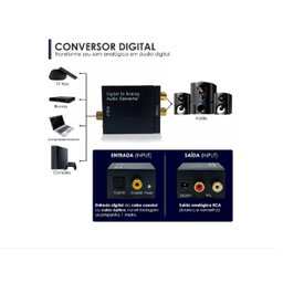 Conversor Áudio Digital Óptico para Analógico Alta Qualidade - 2