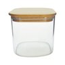 Pote de Vidro Quadrado com Tampa Bambu 750ml - VD20266 - 1