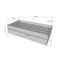 Ver imagem 5 de Bicama Onix com Cama Auxiliar MDF-MDP Branco Peternella Móveis 191.9cm