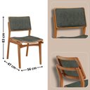 Ver imagem 3 de Mesa 120cm Laminado Barril com 4 Cadeiras Moderna Mobília Jade Imbuia Naturale