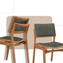 Ver imagem 5 de Mesa 120cm Laminado Barril com 4 Cadeiras Moderna Mobília Jade Imbuia Naturale