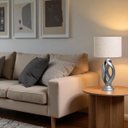 Ver imagem 2 de Abajur Grande para Decoração de Sala Grego Cinza Carbon