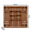 Ver imagem 3 de Guarda Roupa Roupeiro Casal 8 Portas 4 Gavetas Master New 8.4 Jatoba Areia Santos Andirá