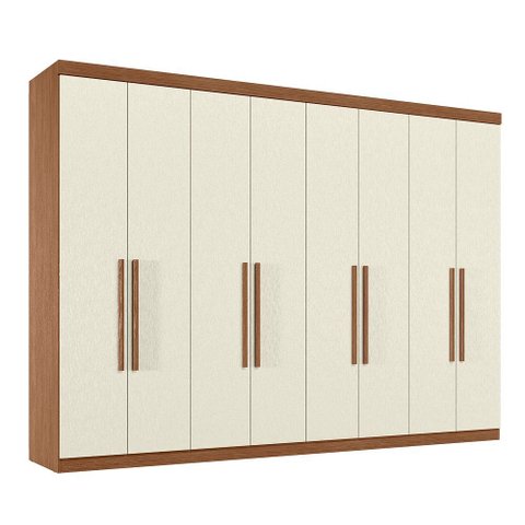 Guarda Roupa Roupeiro Casal 8 Portas 4 Gavetas Master New 8.4 Jatoba Areia Santos Andirá